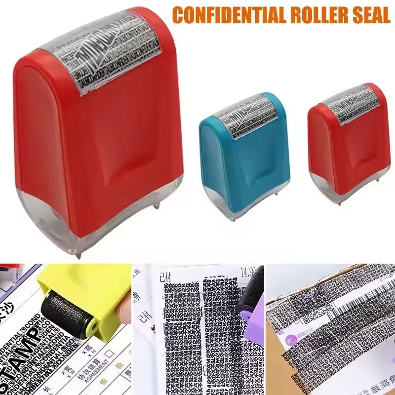 Identity ID Theft Protection Roller Stamp Guard Privacy Confidential Data Secure
