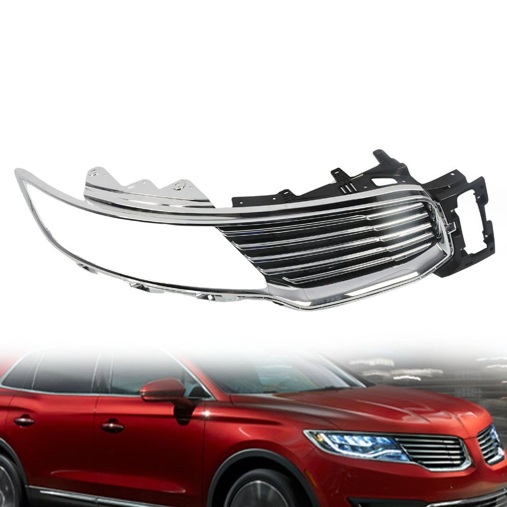 For Lincoln MKX 2016-2018 Grill Passenger Side Front Upper Grille Insert Chrome