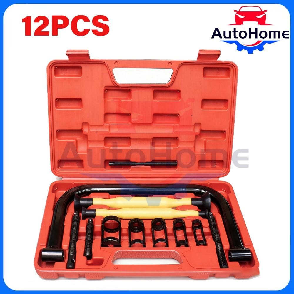 Valve Spring Compressor Set, 12PCS Clamp Removal Tool with...