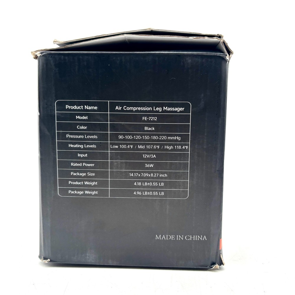 Air Compression Heated Leg Massager Model FE-7212