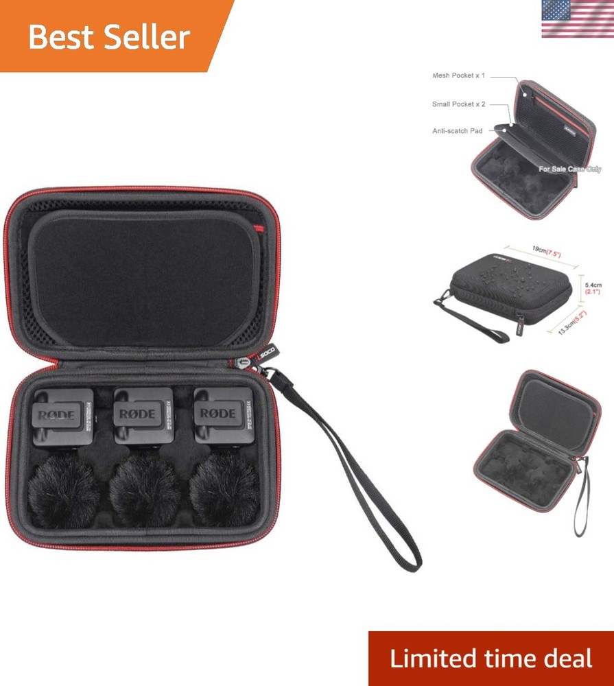 Durable EVA Case for RØDE Wireless Go Microphone - Lightweight & Portable