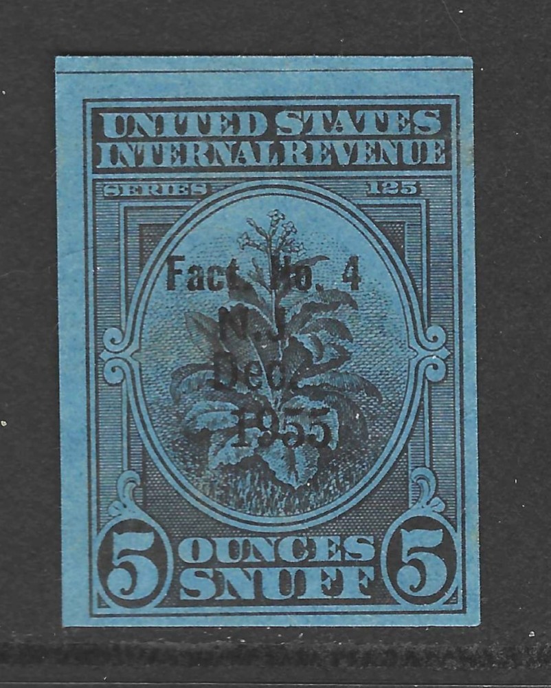 Snuff, 5 ounces - 1955 overprint