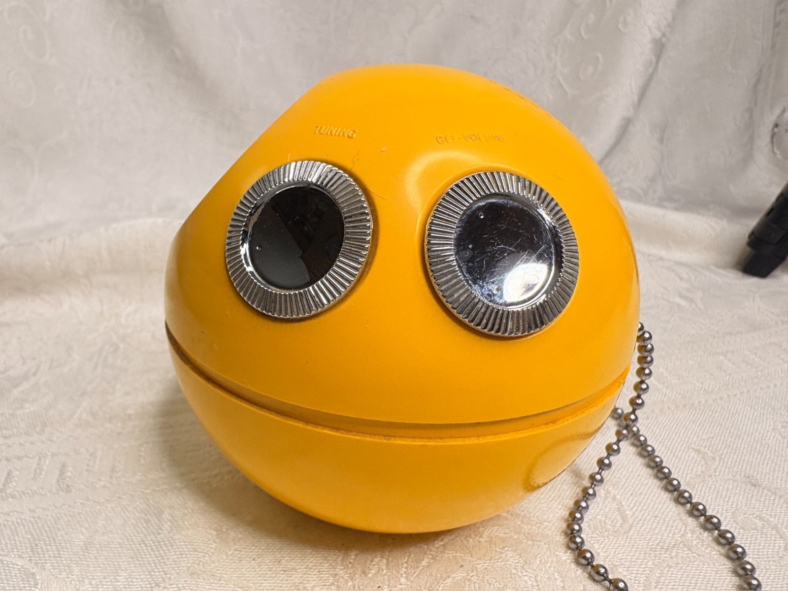 Panasonic Panapet Ball AM Radio Transistor Yellow R-70 Space Age Working Vintage