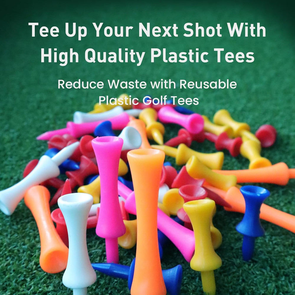FINGER TEN Plastic Golf Castle Tees Step down Unbreakable Mixed or Same Height V