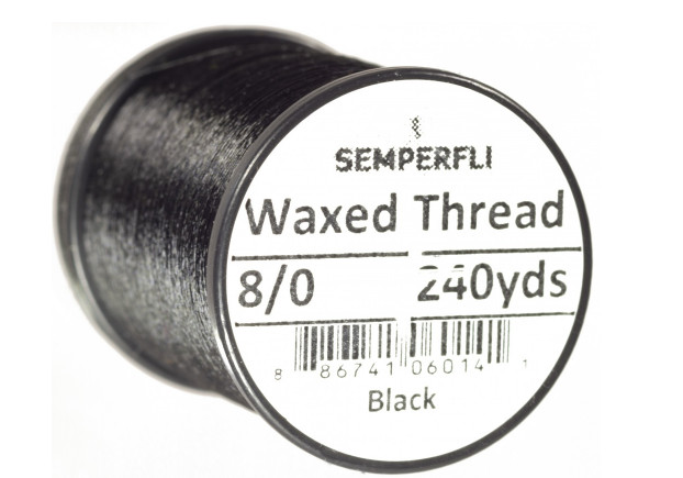 Semperfli Classic Waxed Threads in Black