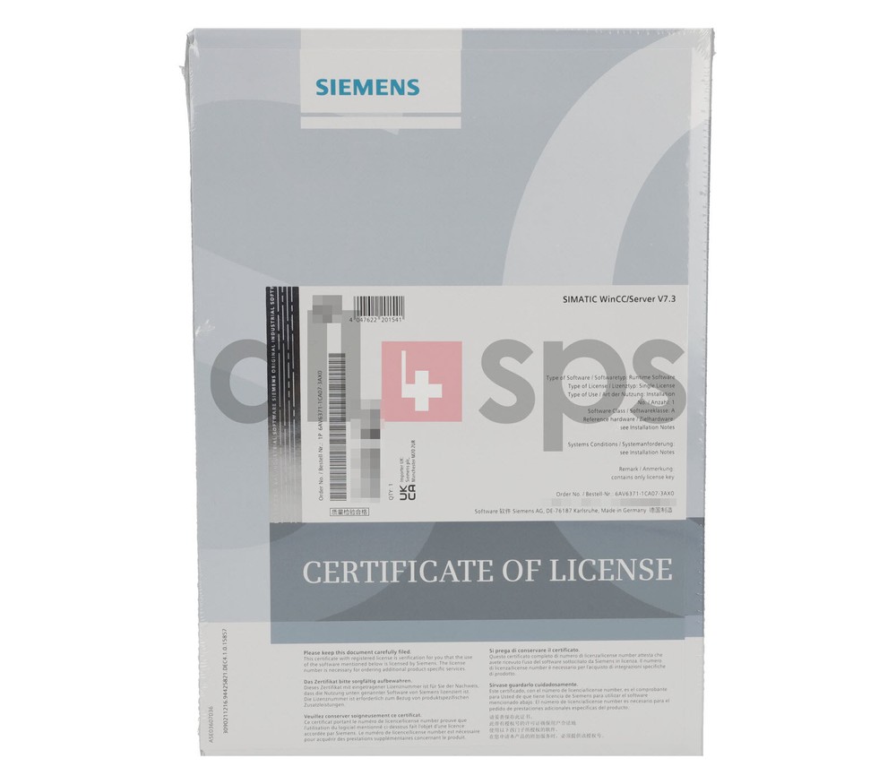 SIMATIC WINCC/SERVER V7.3 - 6AV6371-1CA07-3AX0 (NS)