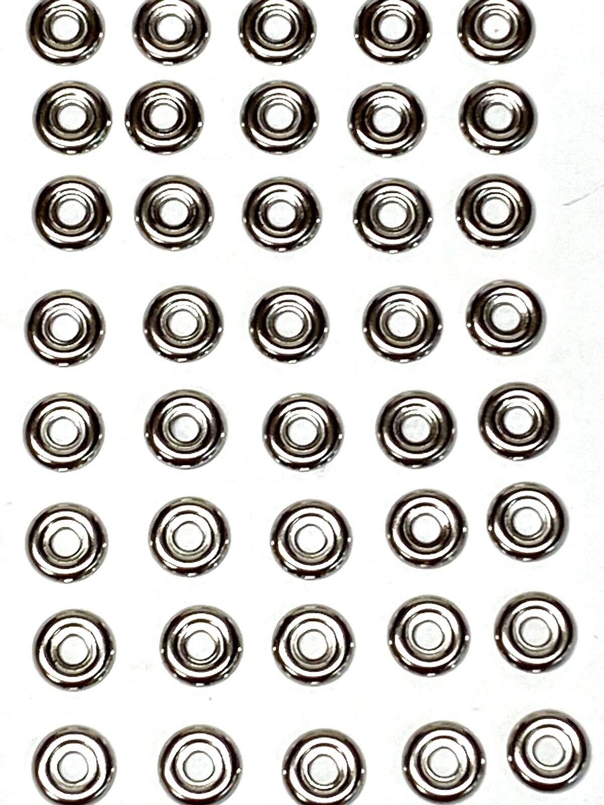 50 pcs - Stainless Nickel Glass Marble Display Stands For 18-35mm Marbles