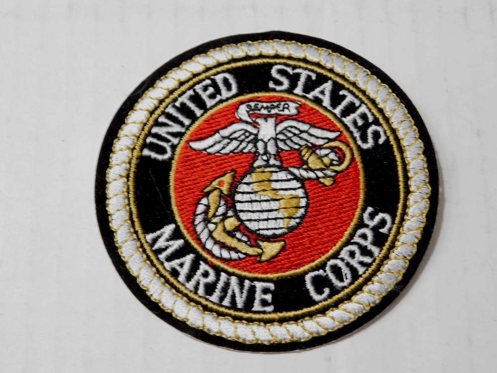 VINTAGE BLACK FELT-USMC PATCH