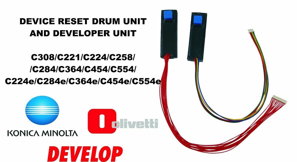 Devices Resets Drum Chip / Developer unit Konica Minolta C224/C284/ and other..