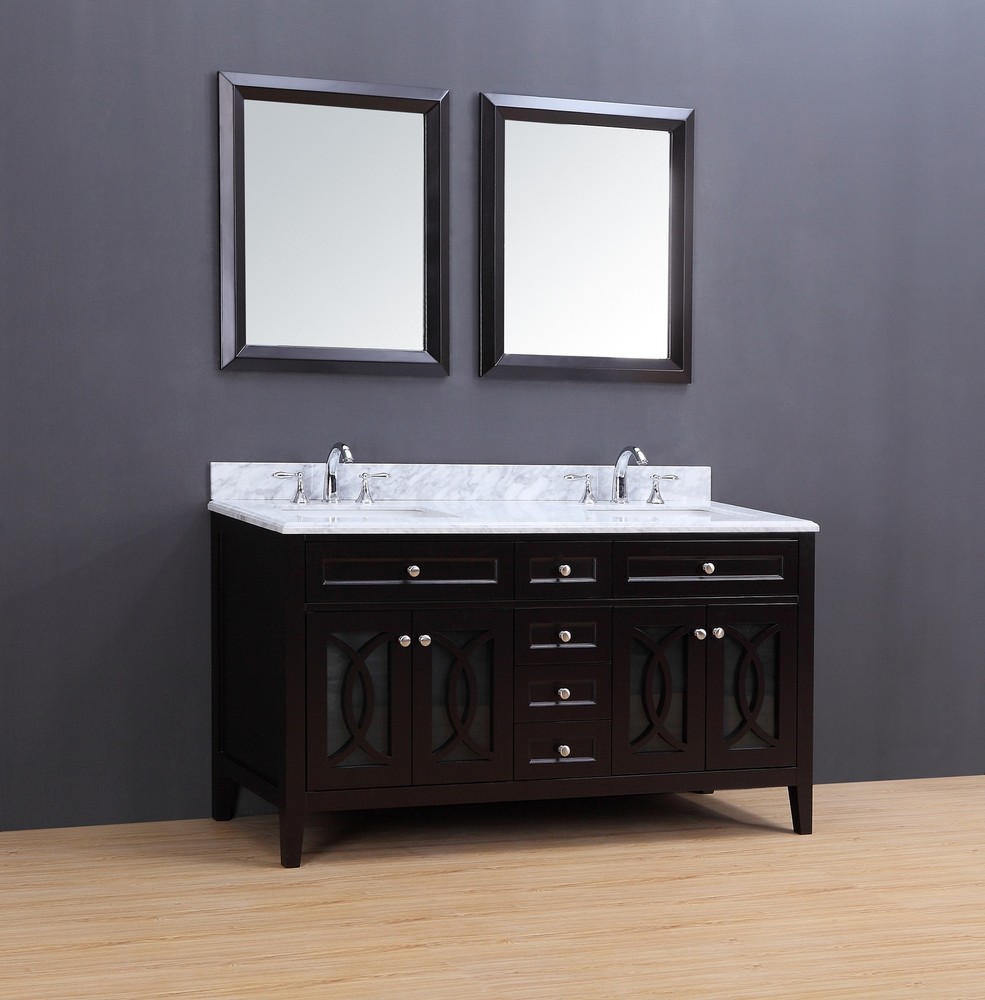 Bathroom Vanity - Transitional Bathroom Vanity Set - Double Sink - Rocca 60"