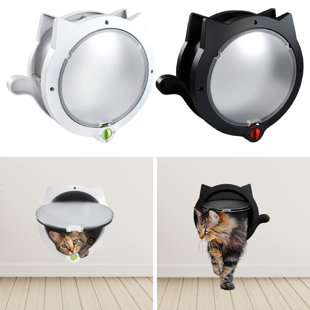Cat Door with 4 Way Locking Easy Installation Heavy Duty Large Replacement