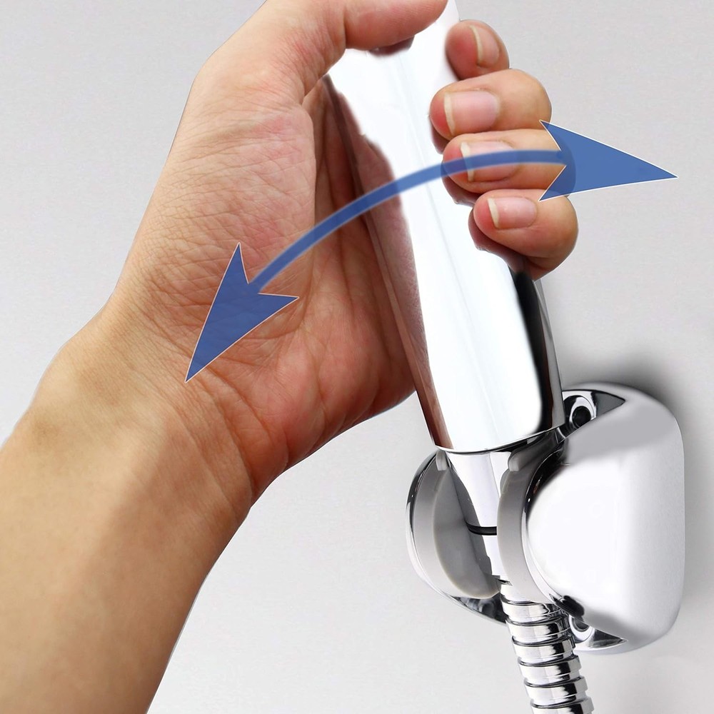 YOO.MEE On Wall Mount Shower Bracket for Handheld Head, Height Chrome
