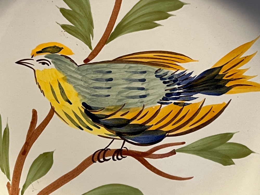 Quimper Pottery 4 Bird Plates 1935