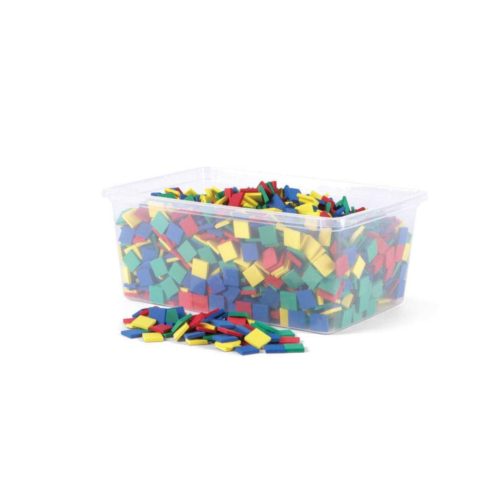 Plastic Square Color Tiles, Color Sorting, Math Counters for Kids, Counting Mani