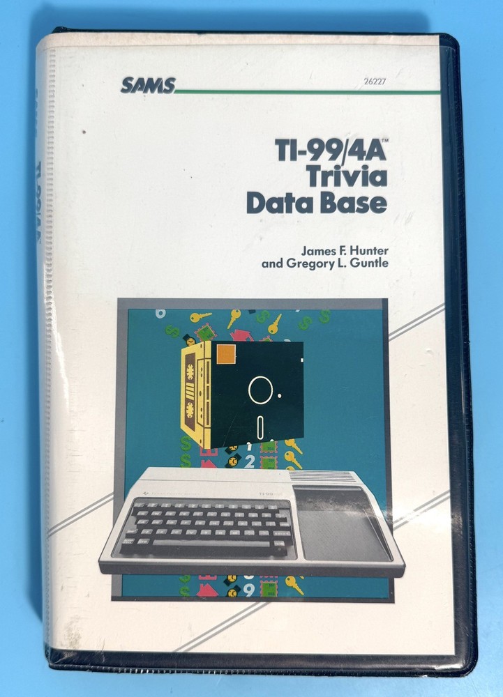 TI-99/4A Trivia Data Base Cassette & Book Texas Instruments 1984 - UNTESTED