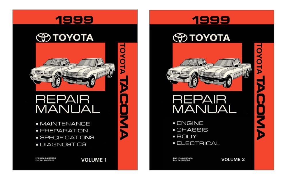 1999 Toyota Tacoma Shop Service Repair Manual Book Engine Drivetrain OEM