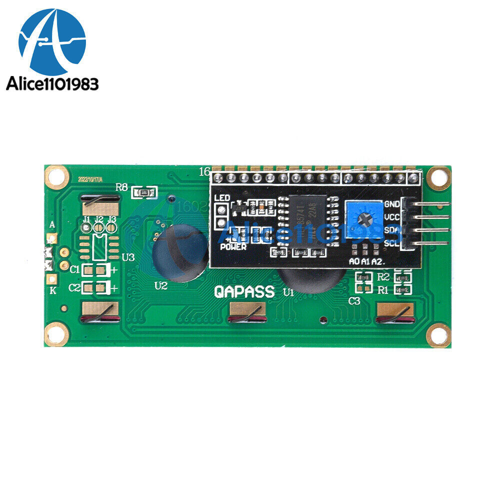 Blue/Yellow IIC/I2C/TWI/SP​​I Interface1602 2004 Character LCD Module Display