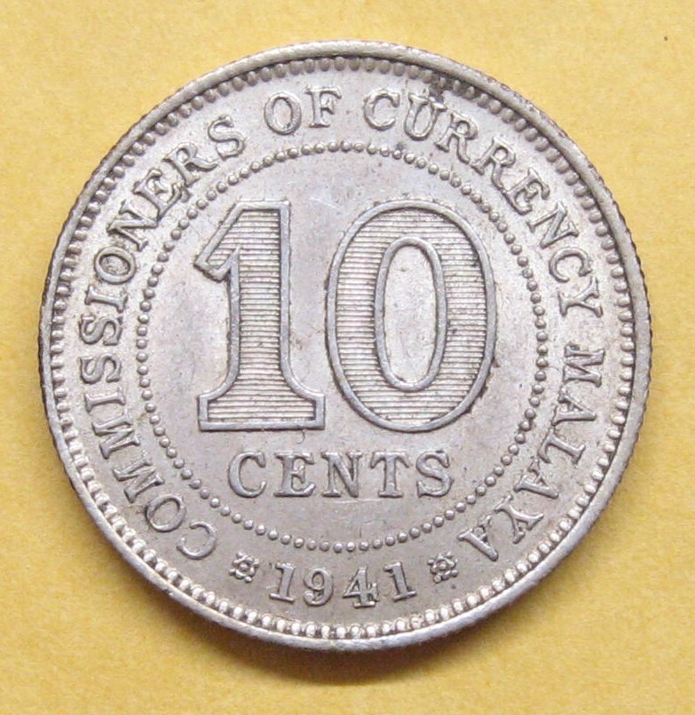 1941 Malaya 10 Cent Take a Look