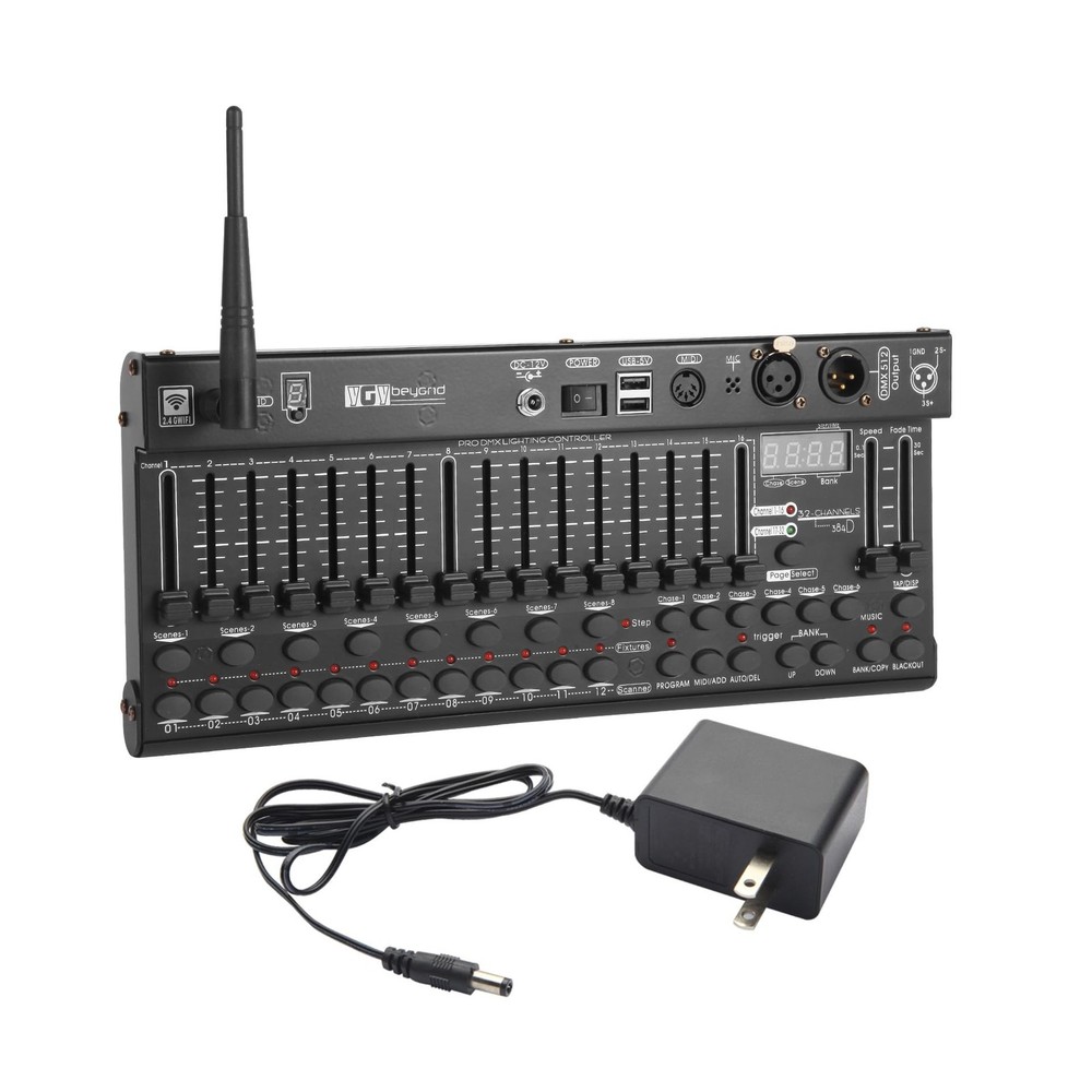 Wireless DMX Controller,384 Channel DMX512 Controller Stage Lighting Equipmen...