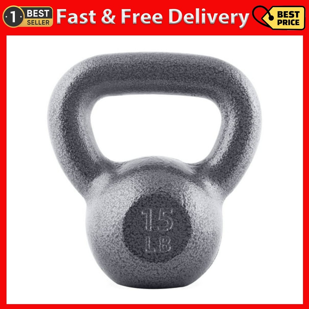CAP Barbell 15lb Cast Iron Kettlebell, Single