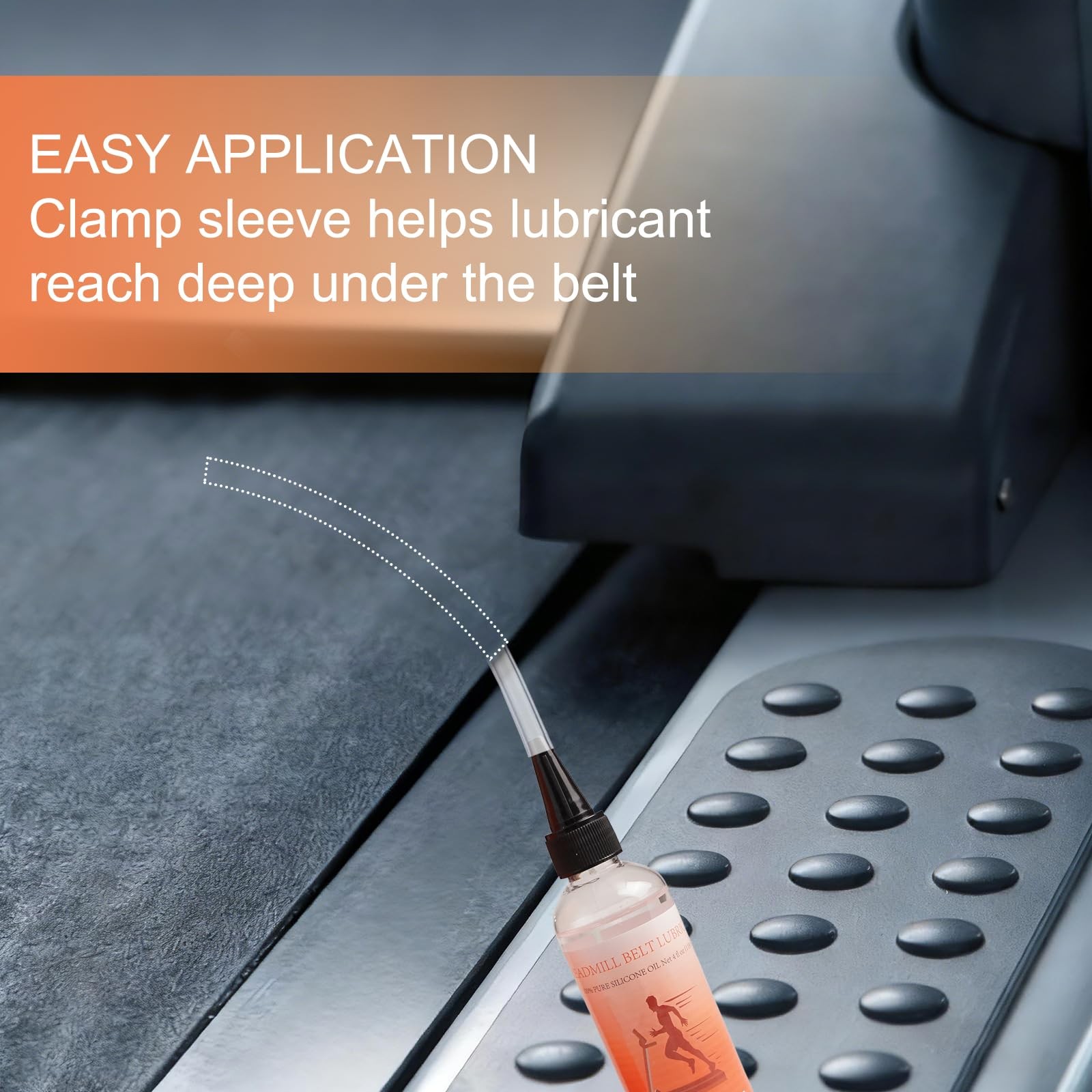 Treadmill Belt Lubricant, 100 Silicone Oil, 4 fl oz / 118 ml, Easy-Apply Nozz...