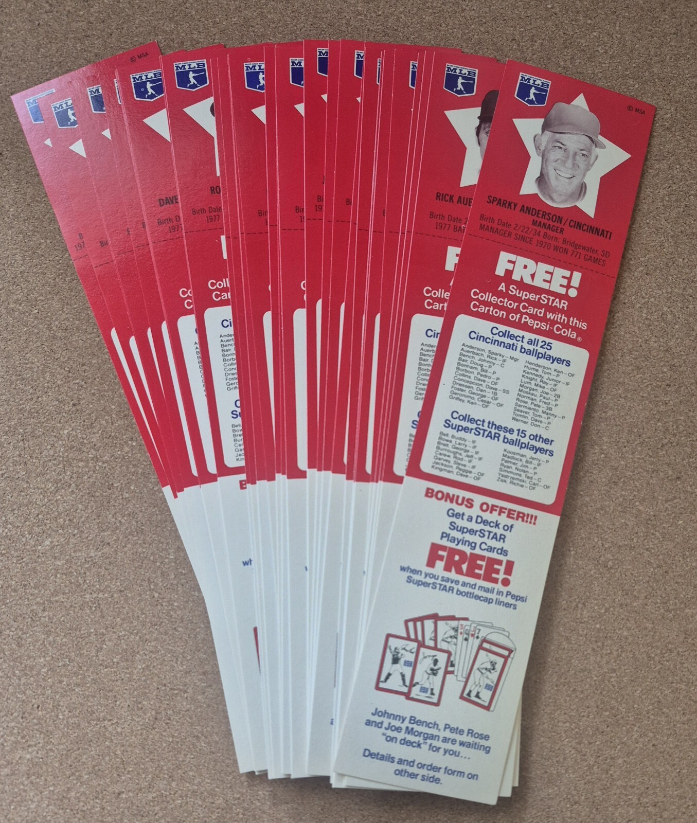 1978 Pepsi SuperStar Playing Card Complete Set (40 cards)