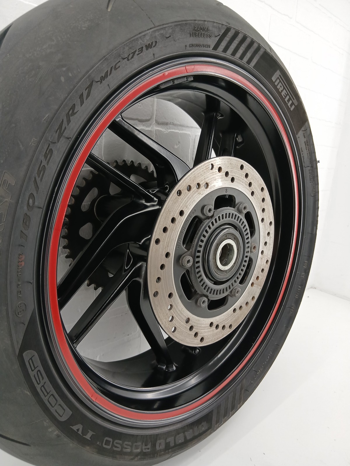 Ducati 899 959 Oem Rear Wheel STRAIGHT Rim Cush Drive Tire Pirelli 50221612ab