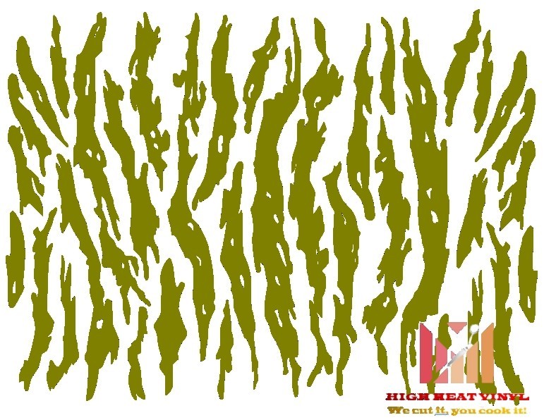 Standard Vinyl Stencil/Vinyl Decal 10" x 12" -Vietnam Tiger stripe style