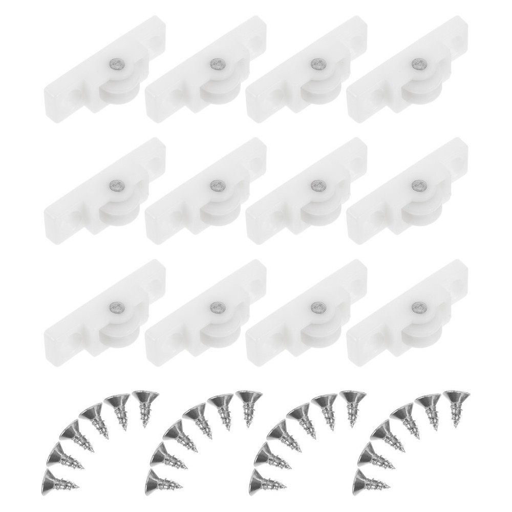 12 Pcs Upright Freezer Rollers Casters Fridge Cabinet Door Pulley