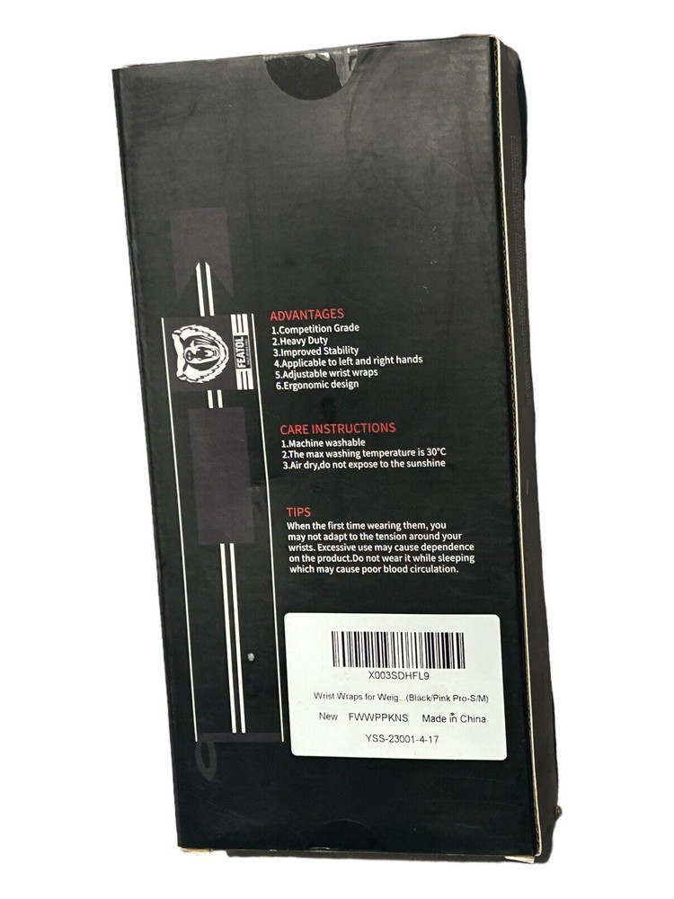 Featol Wrist Wraps for Weightlifting (Dual Support) Small /Medium Pro