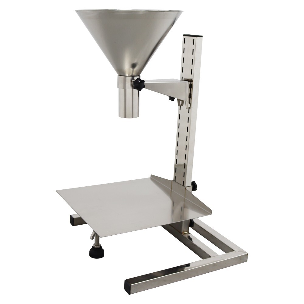 Stainless 4cm Feeding Hopper with Support Stand Lifting platform Height Adjust