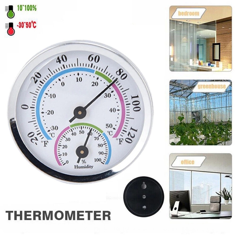 Analog Thermometer Hygrometer 2 Pack Indoor Room Humidity Temperature Meter