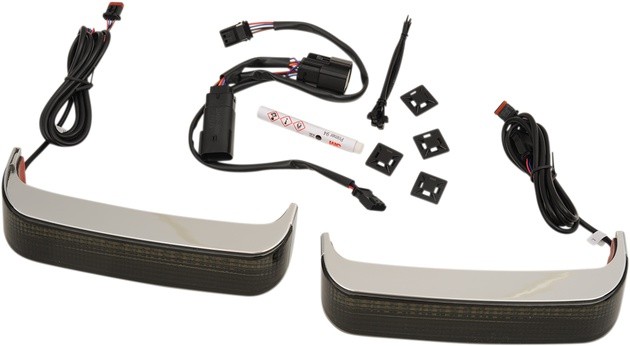 Custom Dynamics BAGZ Saddlebag LED Light Kit Sequential Chrome/Smoke