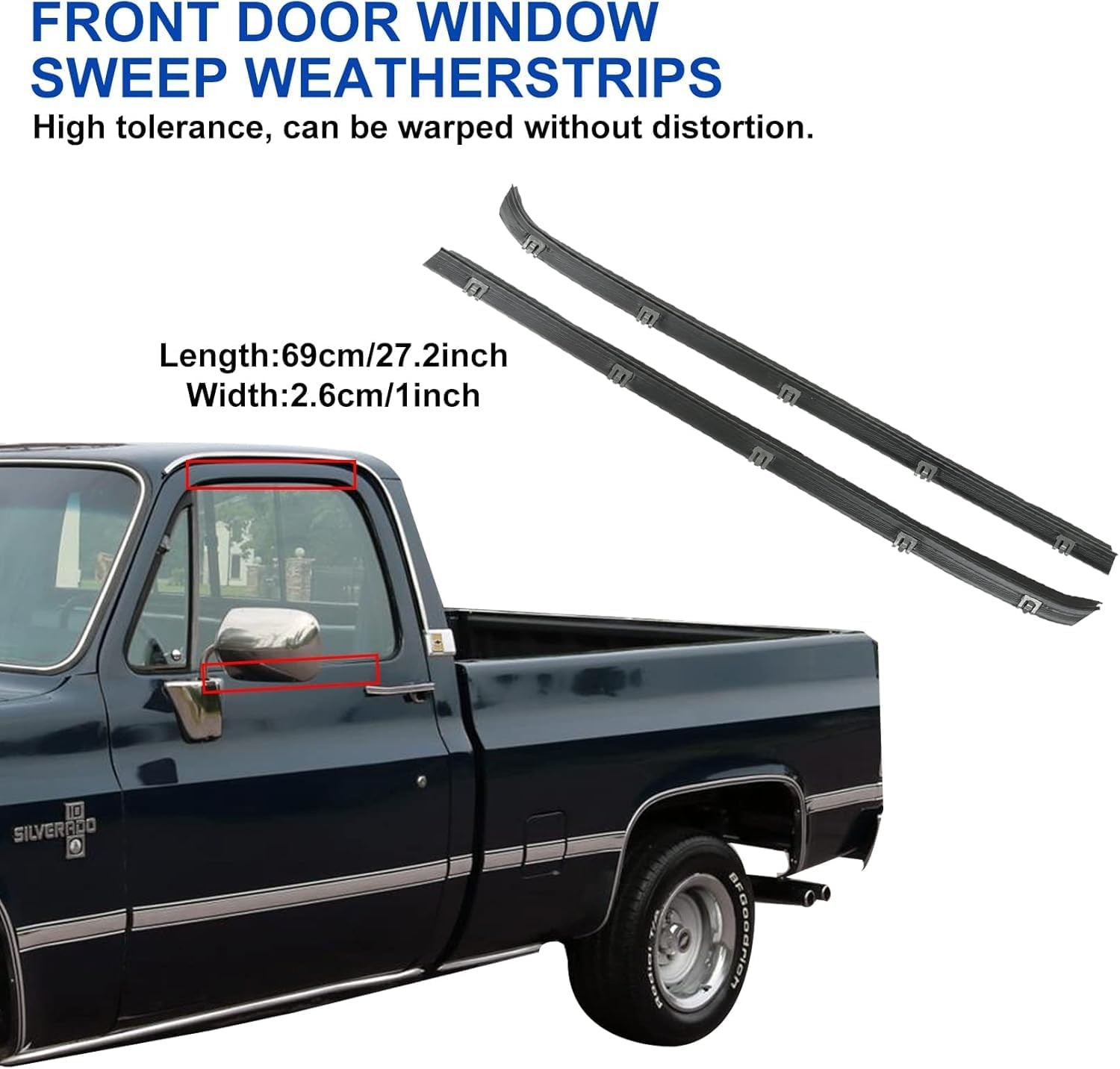 Front Door & Vent Window Weatherstrip Seal Kit for Chevy GMC C/K Truck Blazer