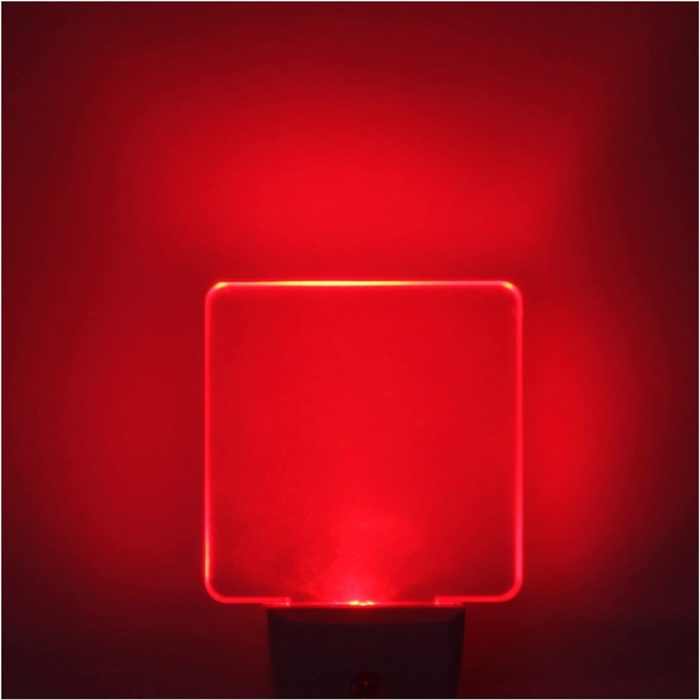 Red Night Lights Plug in 2 Pack, 0.5W Light with cube,