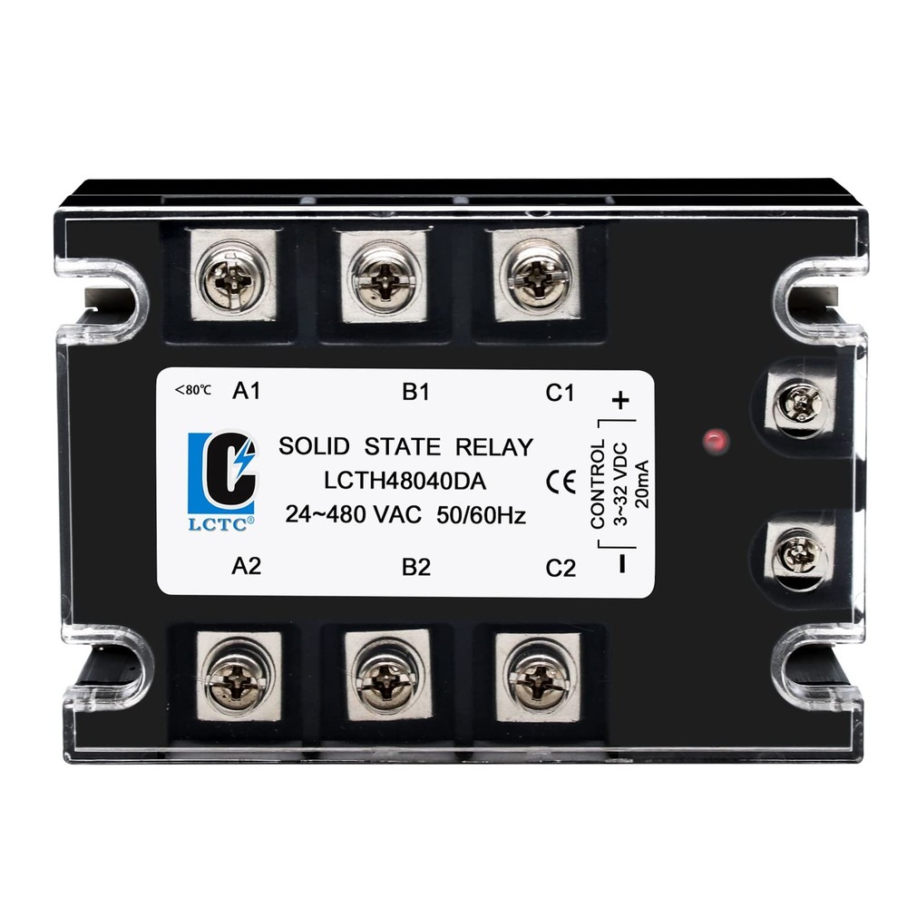 3 Phase Solid State Relay SSR 40DA DC to AC Input 3-32VDC Output 24-480VAC