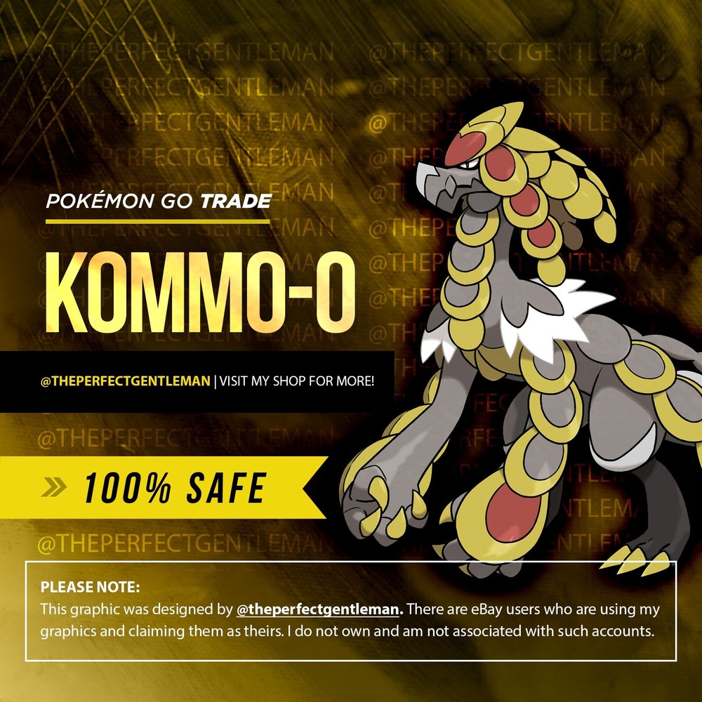 Kommo-o Pokemon #784 GO - 1600+ CP