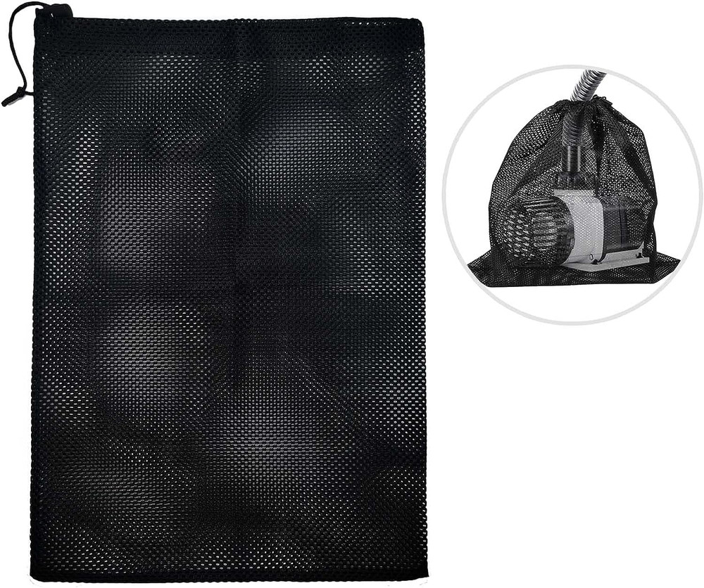 Pump Filter Mesh Bag 16”x12” Drawstring Pond Barrier Net for Fountain Pump