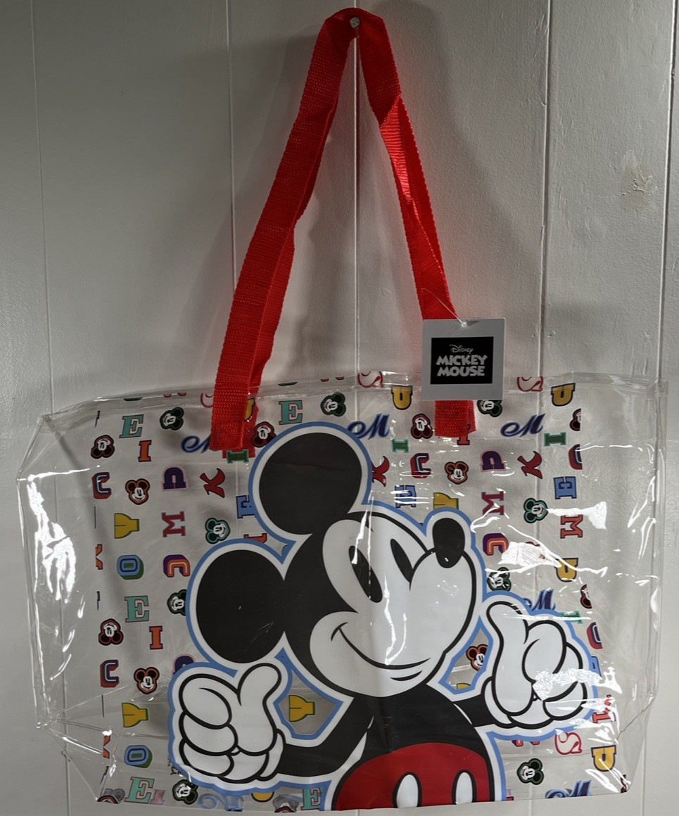 Disney Mickey Mouse Tote Clear Tote Bag NWT Trending
