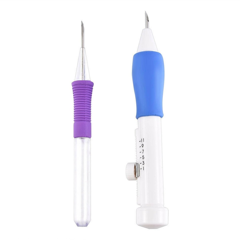 DIY Punch Needle Magic Embroidery Pen Set Stitching Thread Tool Sewing Craft Kit