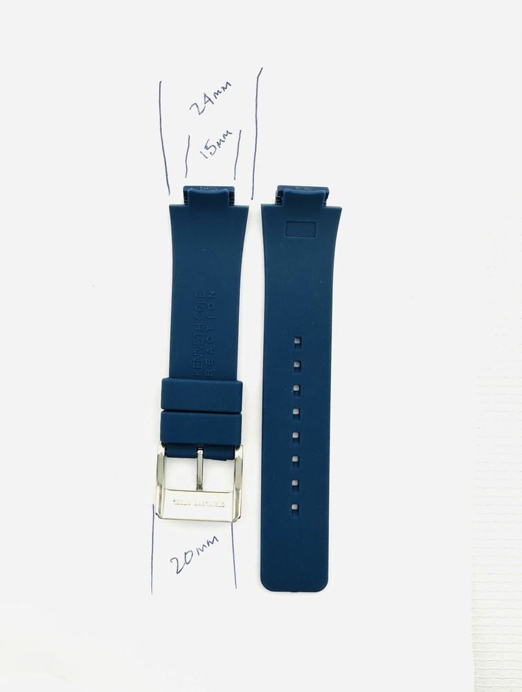 Kenneth Cole Strap , KC1390 , Blue Rubber Strap , Kenneth Cole watch strap ,