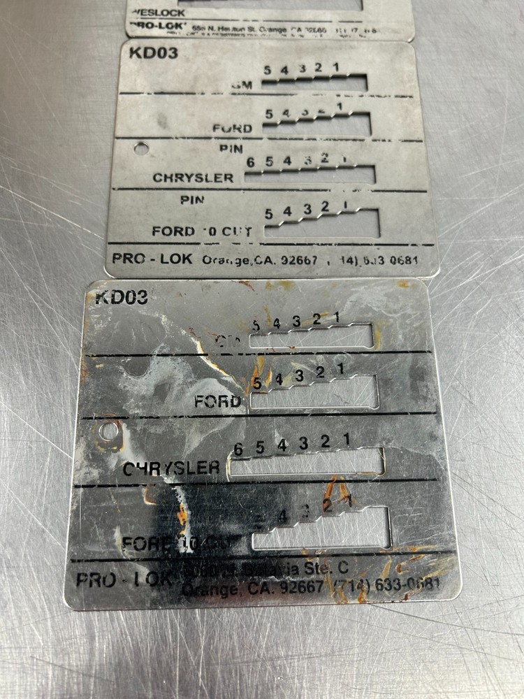 Pro-Lok Pin Key Decoder - Model: KD01 & KD03 - GM - FORD - CHRYSLER