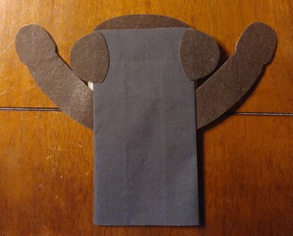 Craft Paper Bag Monkey Hand Puppet