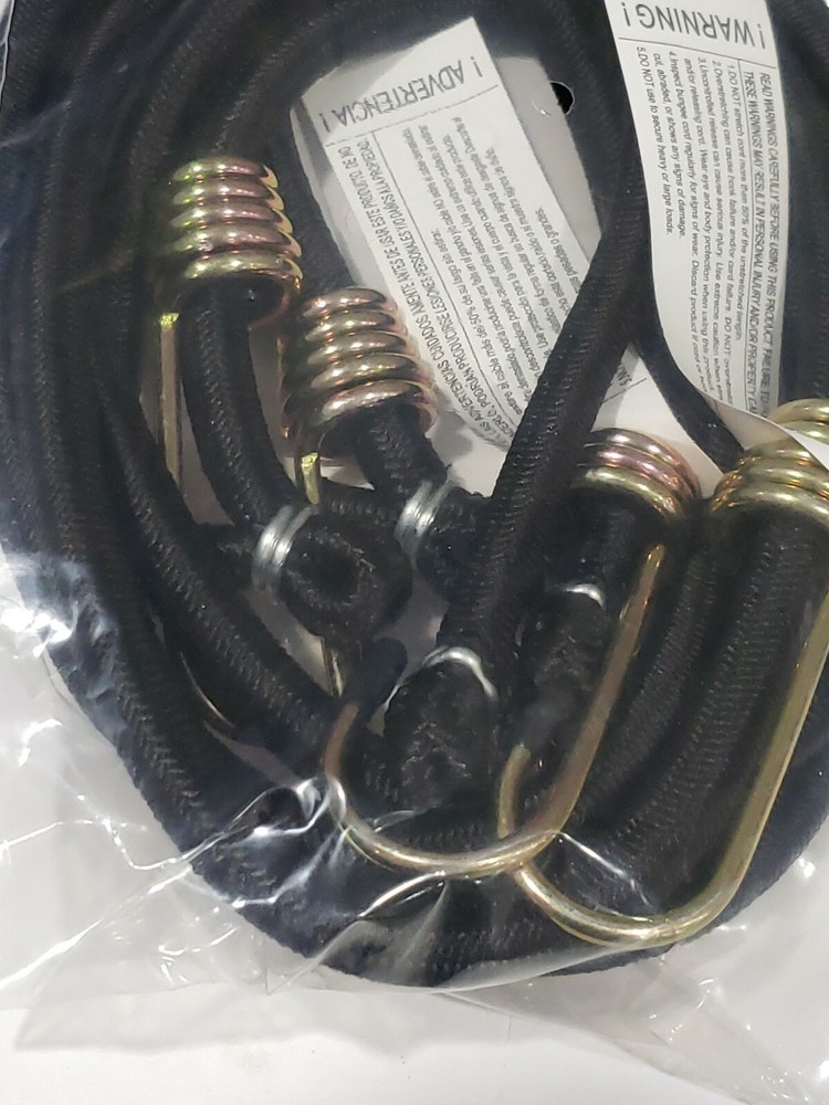 2 Pack Hyper Tough 48" Heavy Duty Bungee Cords Tie Downs