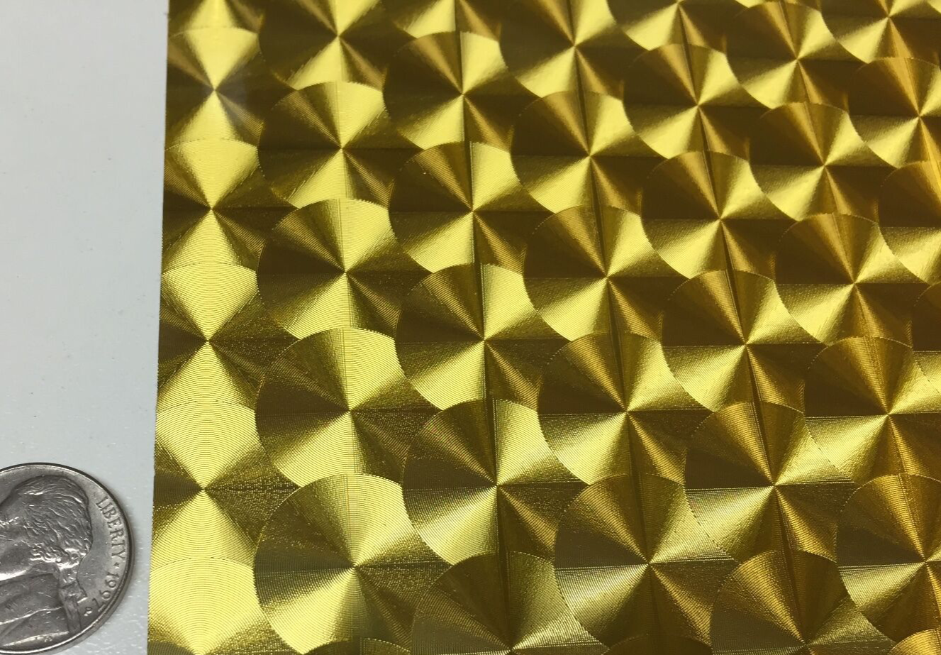 Gold LARGE Engine Turn Sign Vinyl 24" x 30 feet, metallic Classic Truck Signage