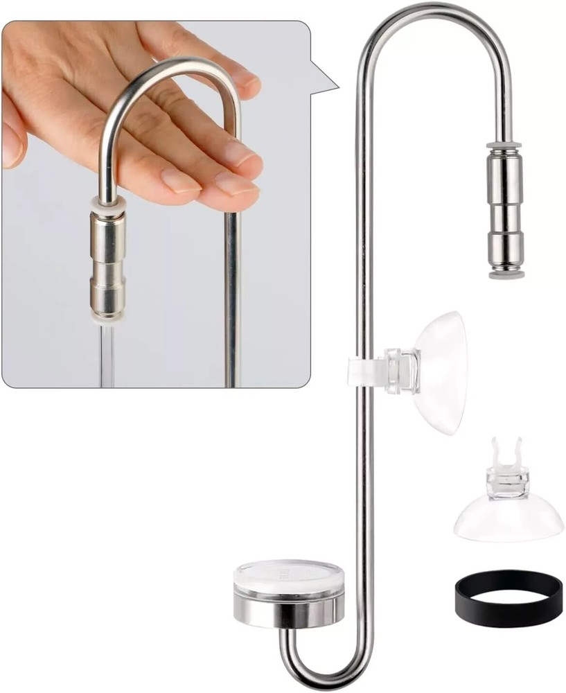 Aquarium Stainless Steel CO2 Diffuser Atomizer Widen Hook 40Cm