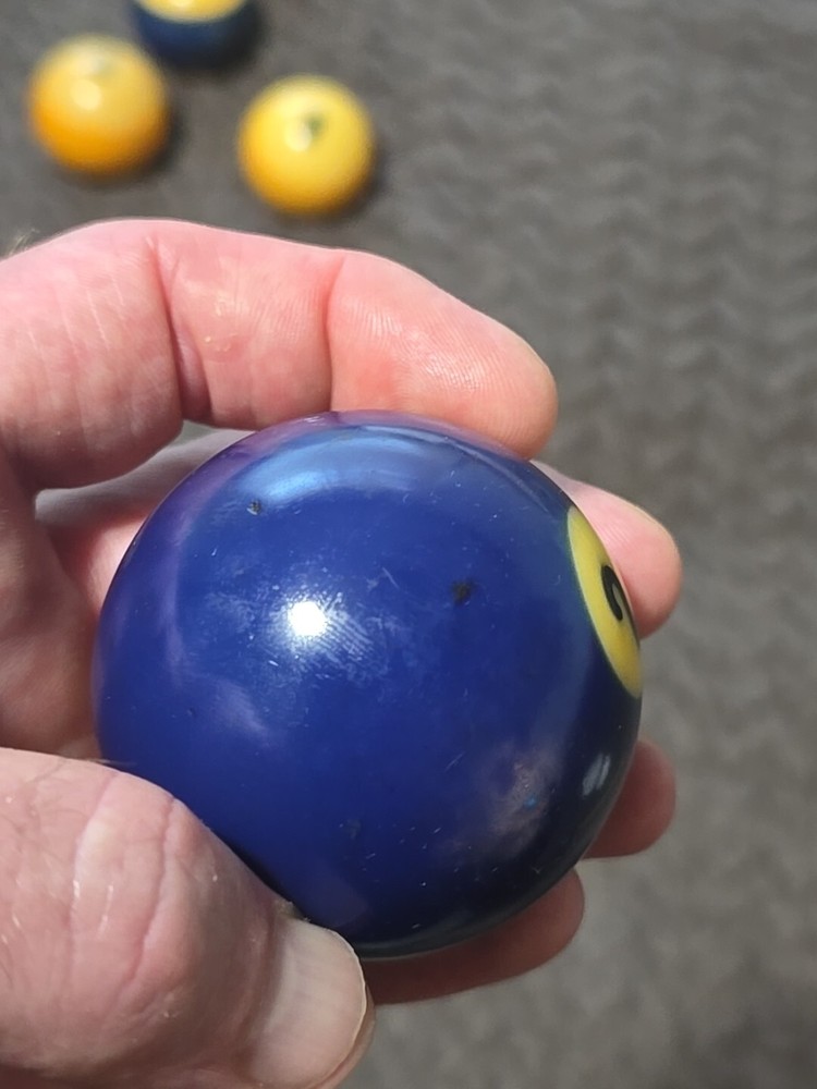 🎱Vintage Replacement Belgian(#2) Pool Ball~Billiards Solid Blue Ball 2"