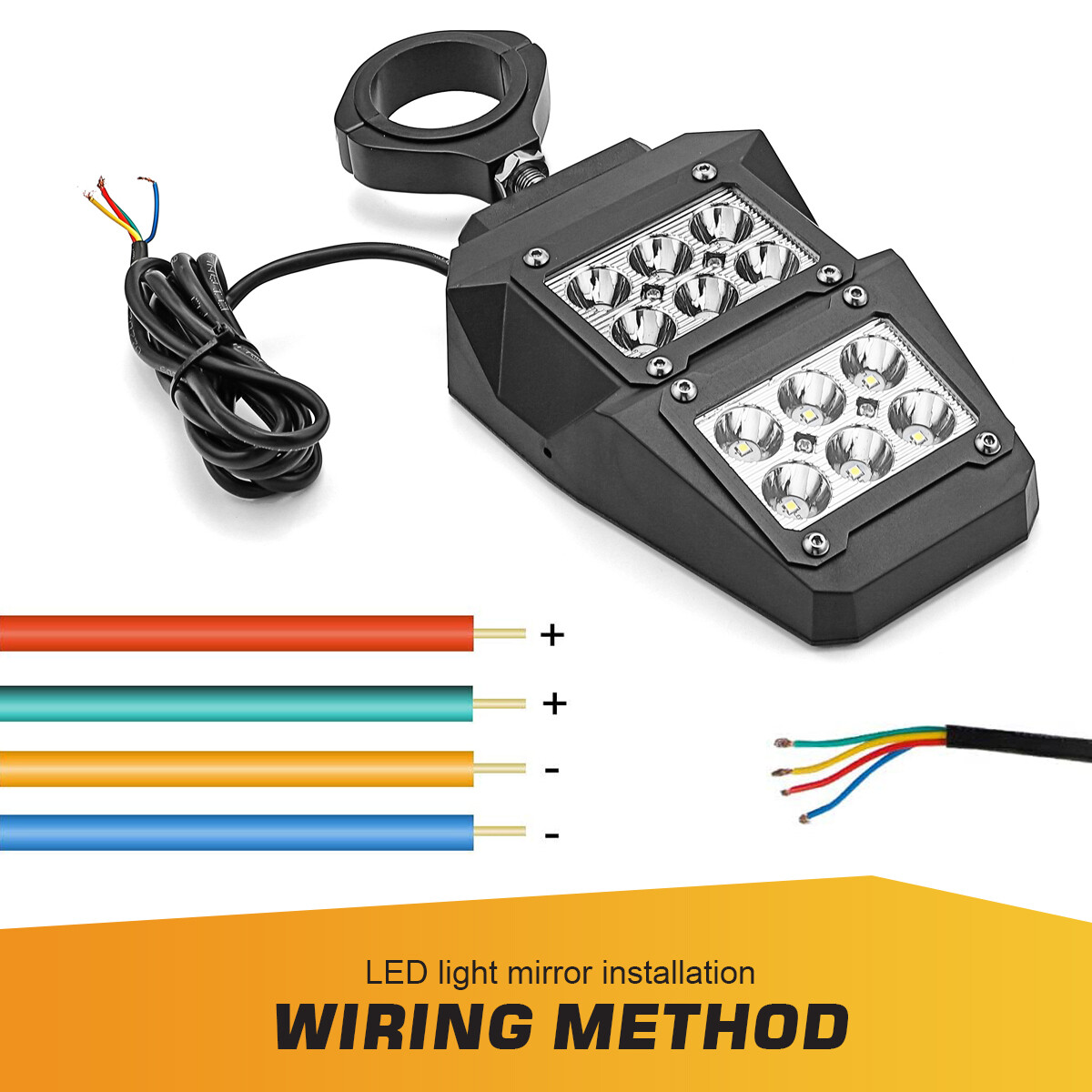 UTV Rear View Side Mirrors W/ LED Spot Lights For Honda Talon 1000R 1000X 2024