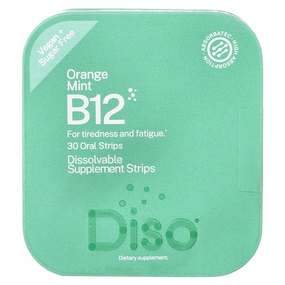 B12, Orange Mint, 30 Oral Strips