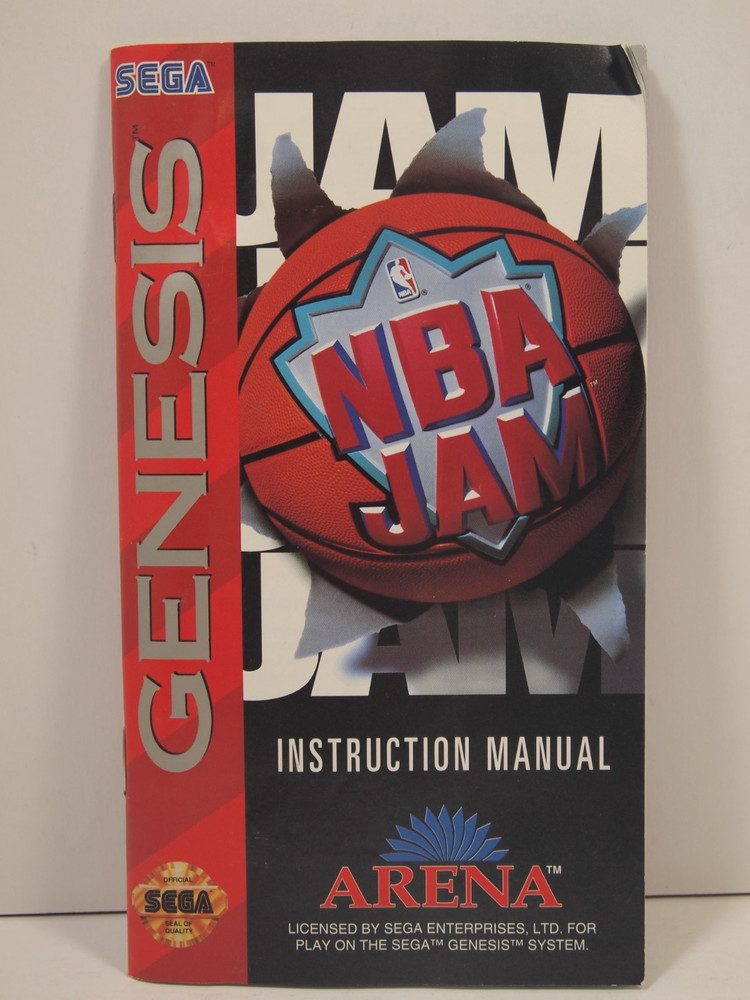 NBA Jam (SEGA Genesis) Authentic MANUAL ONLY